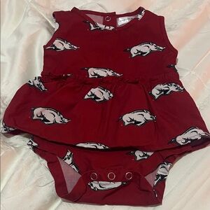 Arkansas razorback one piece 3/6 months